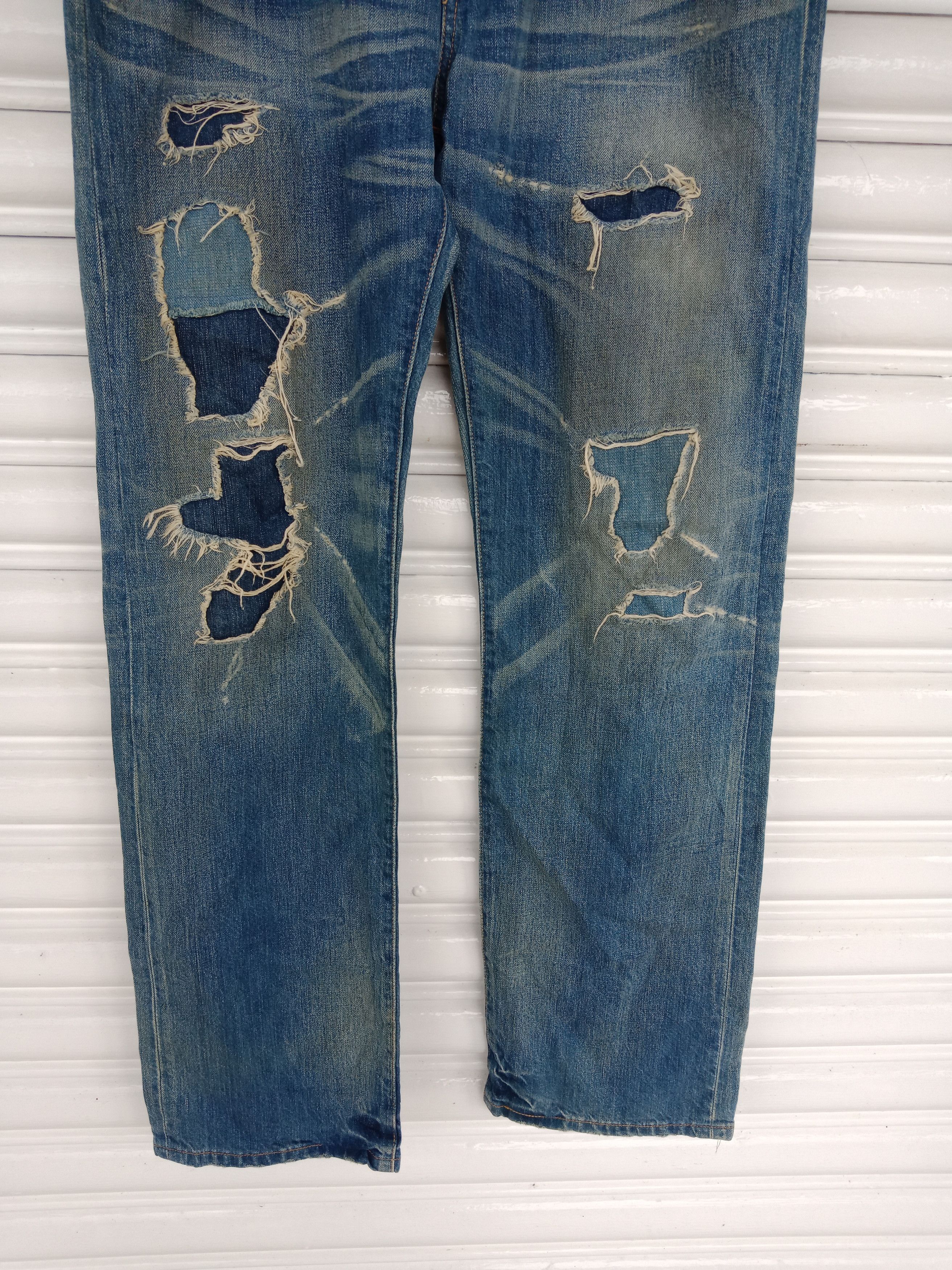 Levi's Levi's 501 Patchworks Kurt Cobain Mudwash Distressed Size US 35 - 6 Thumbnail