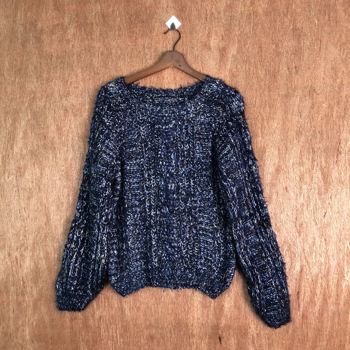 Japanese Brand Japanese brand Blue Shag Shaggy Fur Mohair Knitwear #6500 Size US M / EU 48-50 / 2 - 1 Thumbnail