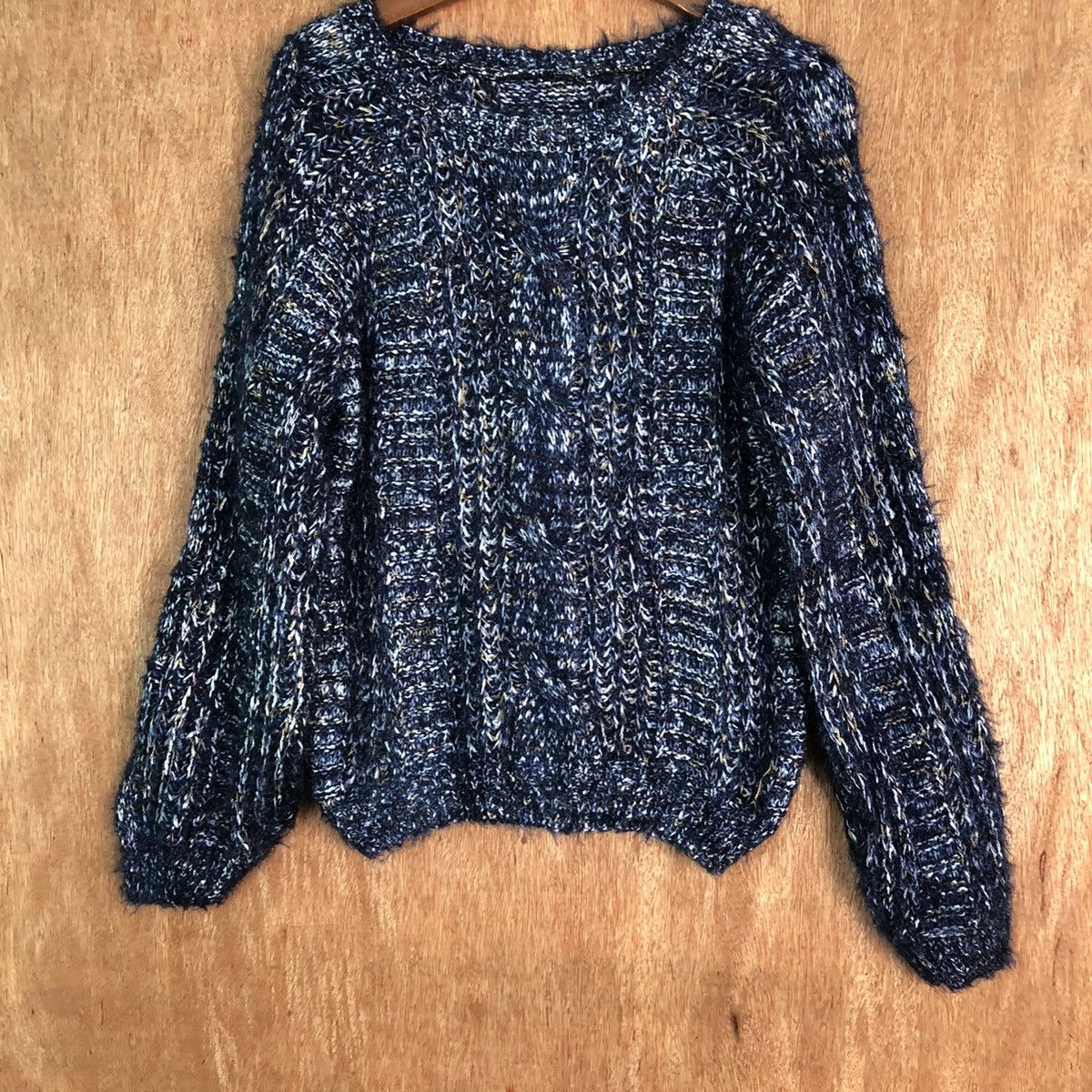 Japanese Brand Japanese brand Blue Shag Shaggy Fur Mohair Knitwear #6500 Size US M / EU 48-50 / 2 - 3 Thumbnail