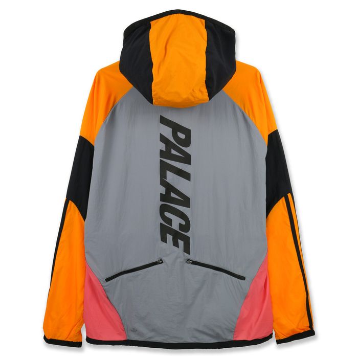 Adidas Palace X Adidas Hooded Jacket Grey / Lucky Orange | Grailed