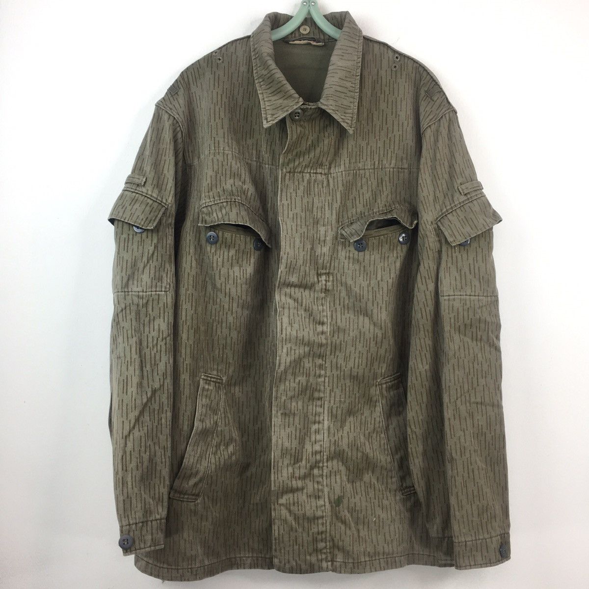 Vintage East German Military Raindrop Camo Field Jacket