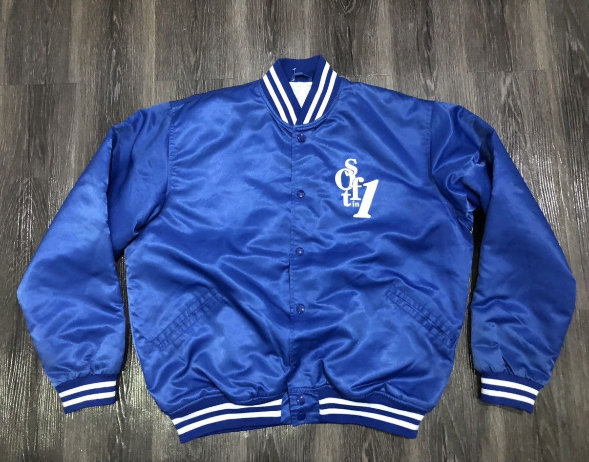 Vintage Deadstock Vtg Bomber Jacket Style Varsity Jacket Nice Design Size US L / EU 52-54 / 3 - 1 Thumbnail