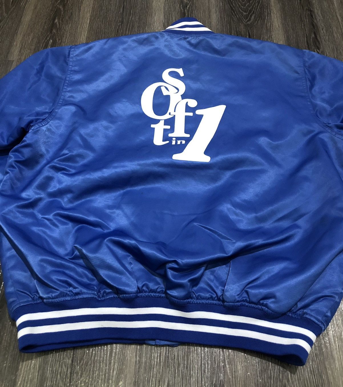 Vintage Deadstock Vtg Bomber Jacket Style Varsity Jacket Nice Design Size US L / EU 52-54 / 3 - 3 Thumbnail