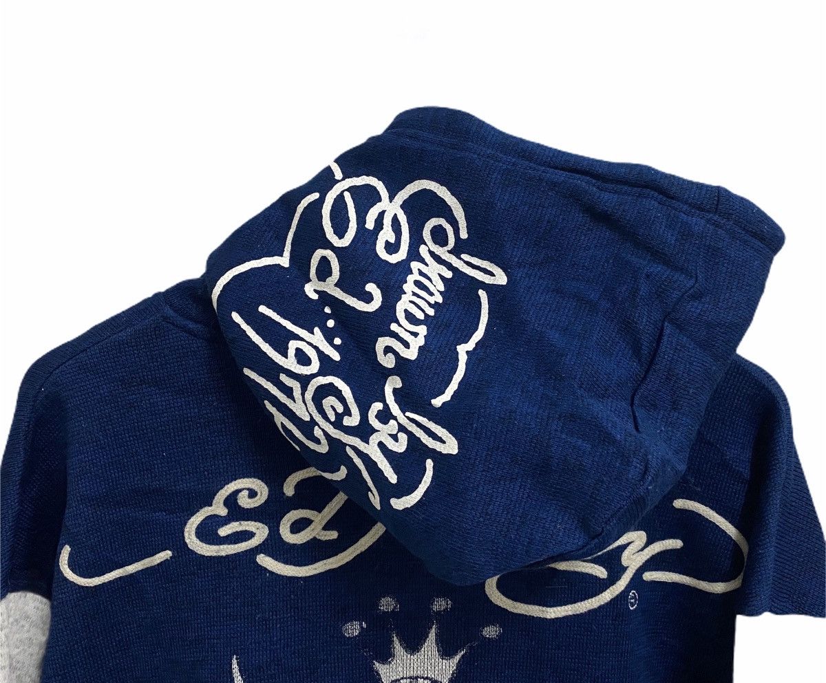 Christian Audigier × Ed Hardy VINTAGE ED HARDY BIG LOGO WOOL HOODIE SWEATER Size US XL / EU 56 / 4 - 5 Thumbnail