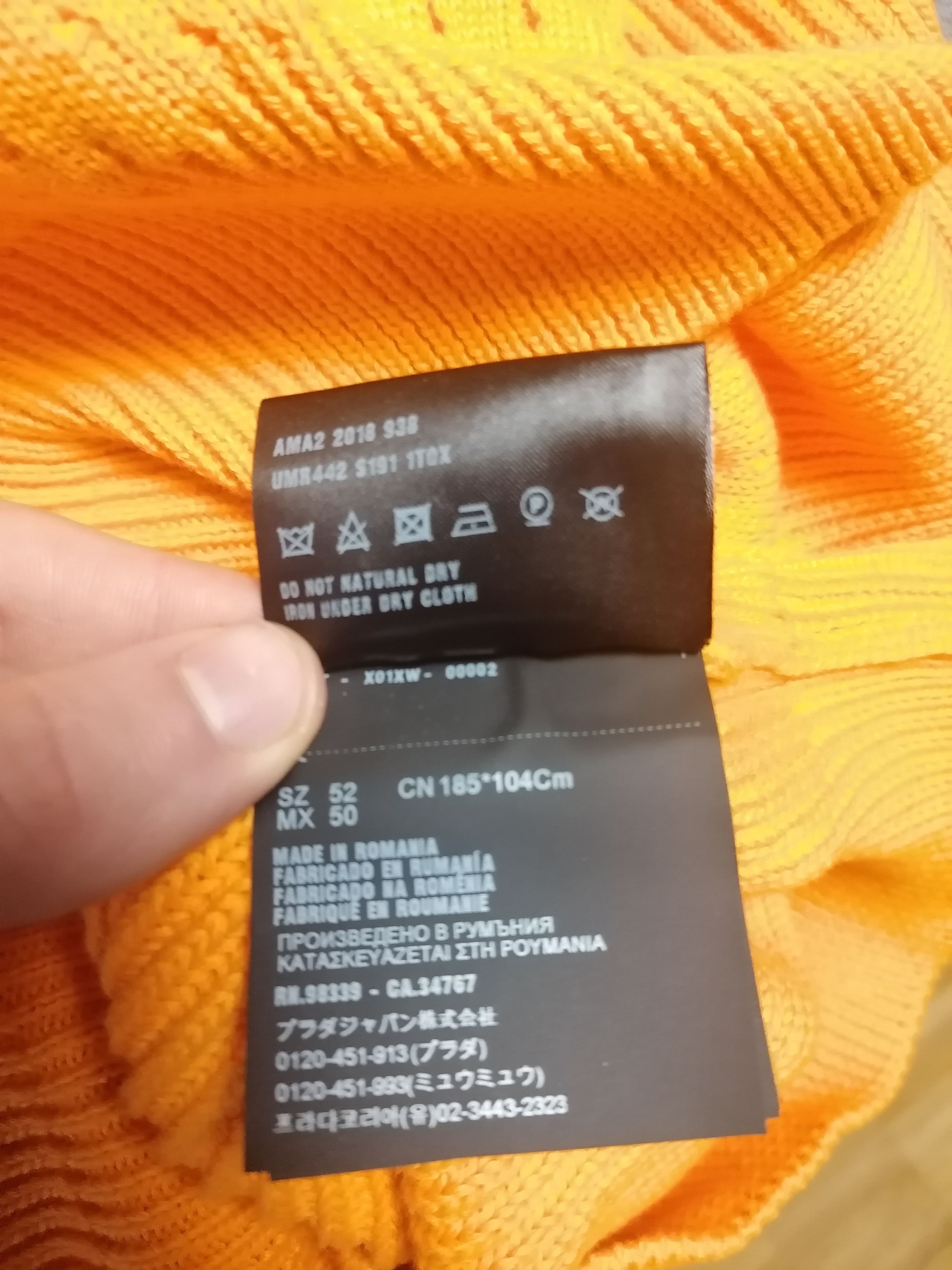 Prada Prada sweater orange Size US XL / EU 56 / 4 - 4 Thumbnail