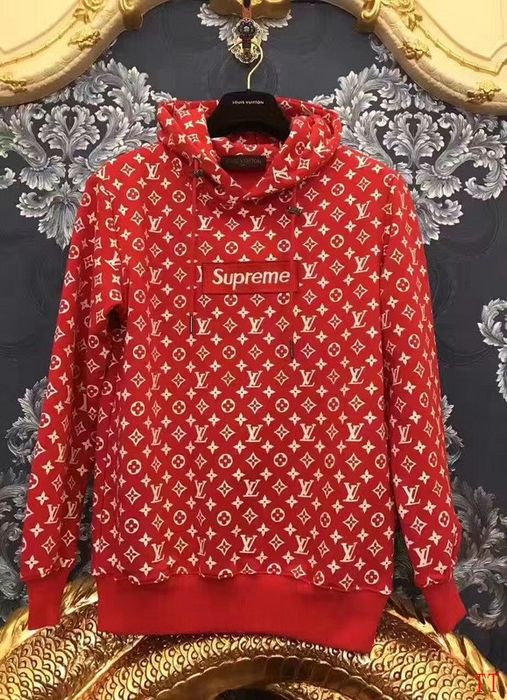 Supreme Supreme x Louis Vuitton Box Logo Hoodie Sweatshirts Red