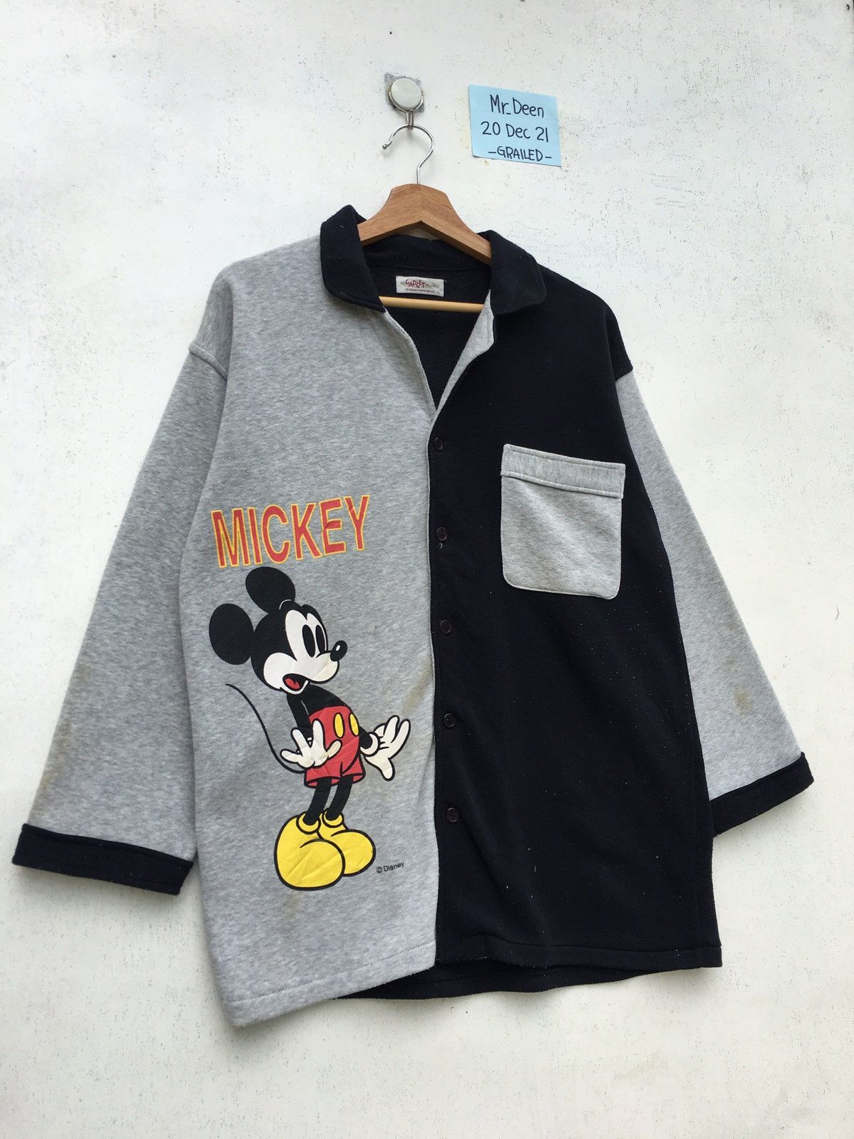 Mickey Mouse Vintage 90s Rare Mickey Mouse Buttons Sweater Size US L / EU 52-54 / 3 - 2 Thumbnail
