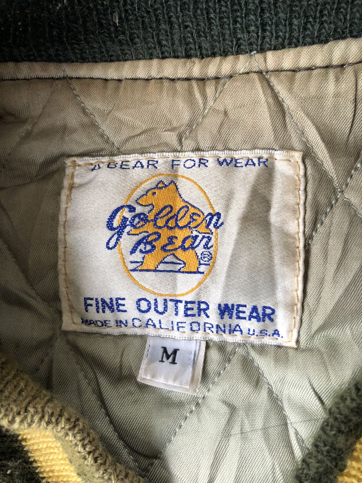 Golden Bear 80s Golden Bear 🇺🇸 Leather Sleeve Varsity Jacket Size US M / EU 48-50 / 2 - 5 Thumbnail