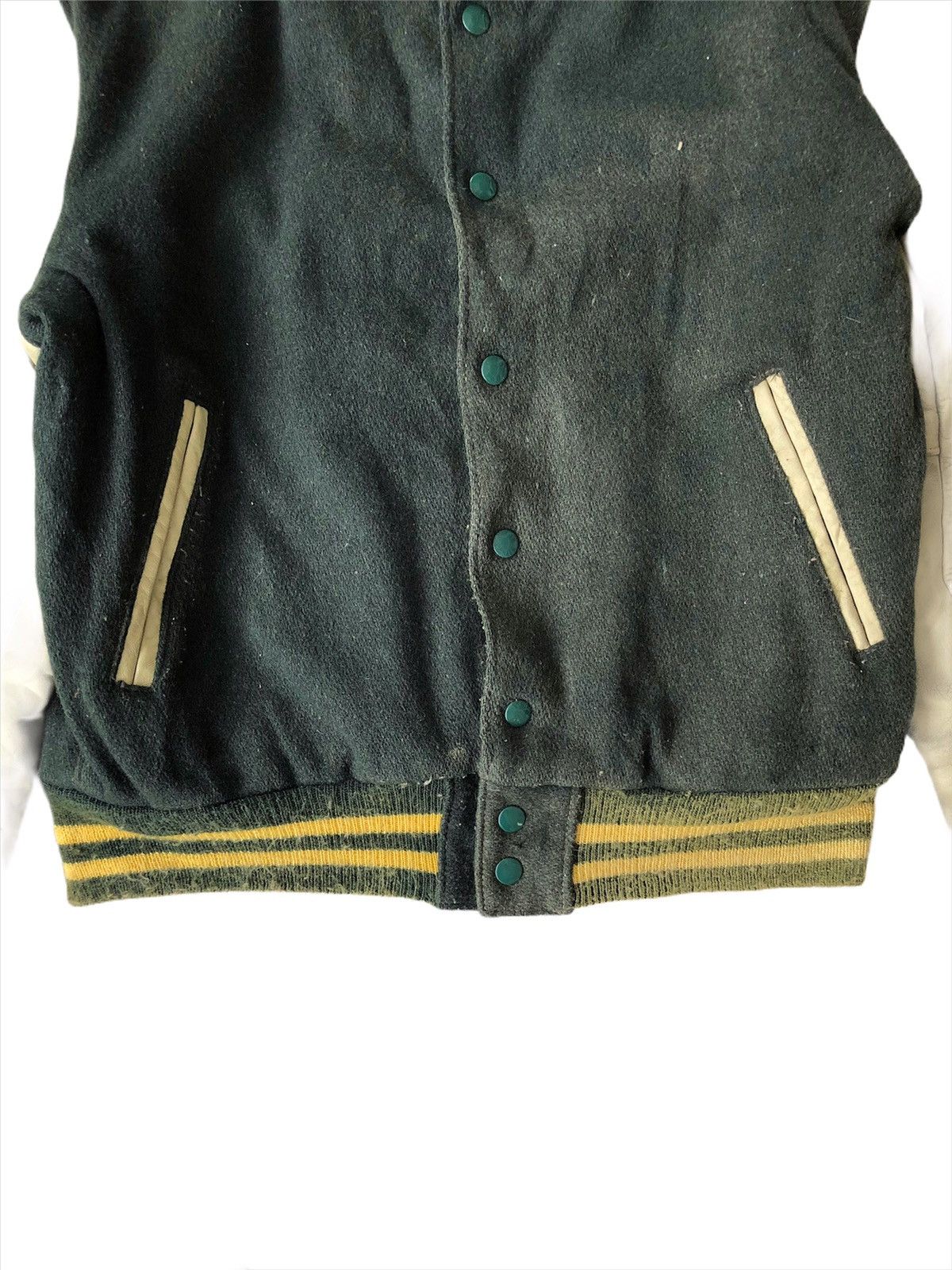 Golden Bear 80s Golden Bear 🇺🇸 Leather Sleeve Varsity Jacket Size US M / EU 48-50 / 2 - 3 Thumbnail