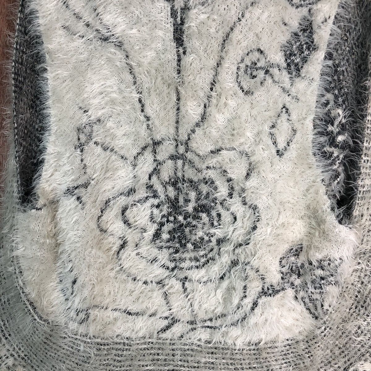Homespun Knitwear × Japanese Brand Free Size !!Sarisa Shag Shaggy Fur Mohair Knitwear #6492 Size US S / EU 44-46 / 1 - 4 Thumbnail