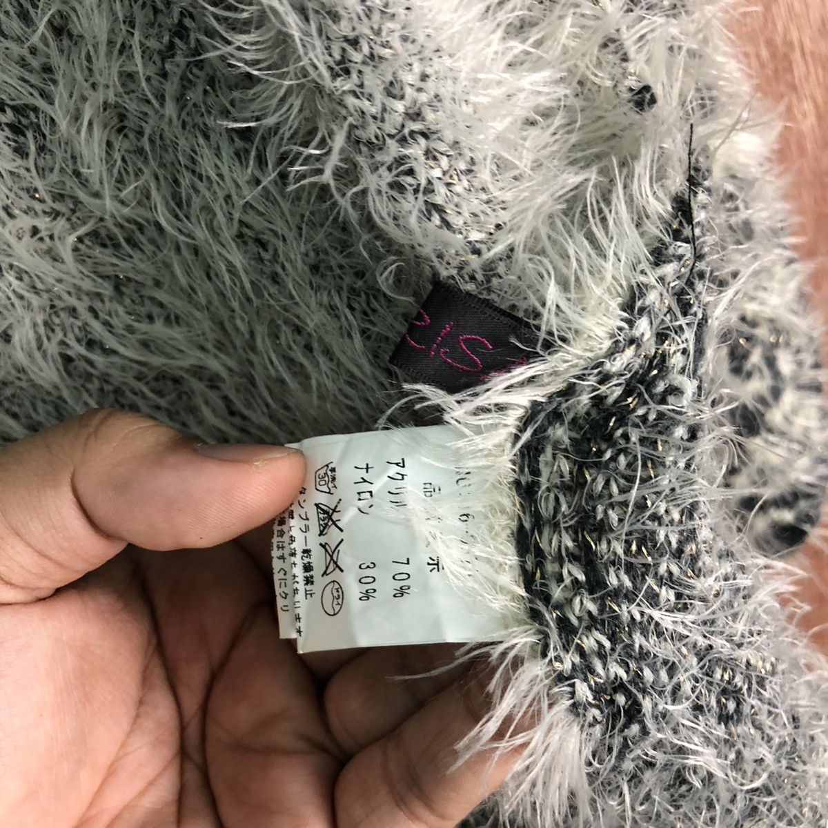 Homespun Knitwear × Japanese Brand Free Size !!Sarisa Shag Shaggy Fur Mohair Knitwear #6492 Size US S / EU 44-46 / 1 - 11 Thumbnail