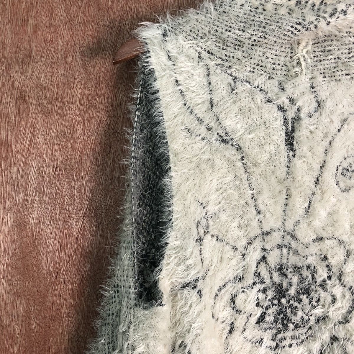 Homespun Knitwear × Japanese Brand Free Size !!Sarisa Shag Shaggy Fur Mohair Knitwear #6492 Size US S / EU 44-46 / 1 - 5 Thumbnail