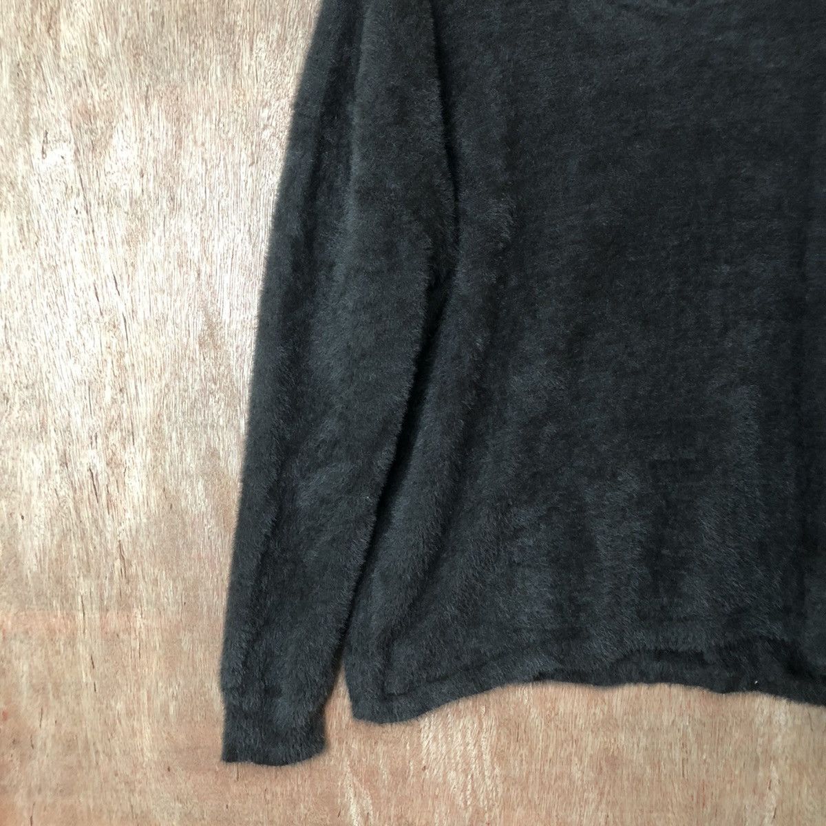 Japanese Brand GRL Black Shag Shaggy Fur Mohair Knitwear #6464 Size US M / EU 48-50 / 2 - 4 Thumbnail