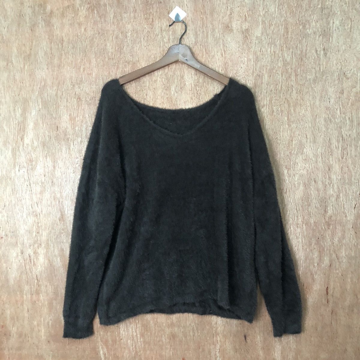 Japanese Brand GRL Black Shag Shaggy Fur Mohair Knitwear #6464 Size US M / EU 48-50 / 2 - 1 Thumbnail