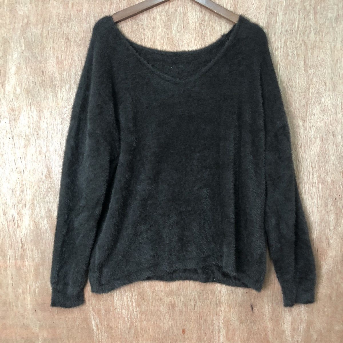 Japanese Brand GRL Black Shag Shaggy Fur Mohair Knitwear #6464 Size US M / EU 48-50 / 2 - 3 Thumbnail