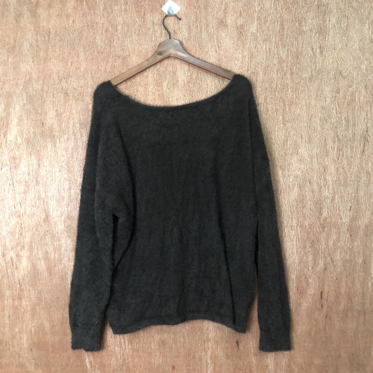 Japanese Brand GRL Black Shag Shaggy Fur Mohair Knitwear #6464 Size US M / EU 48-50 / 2 - 7 Thumbnail