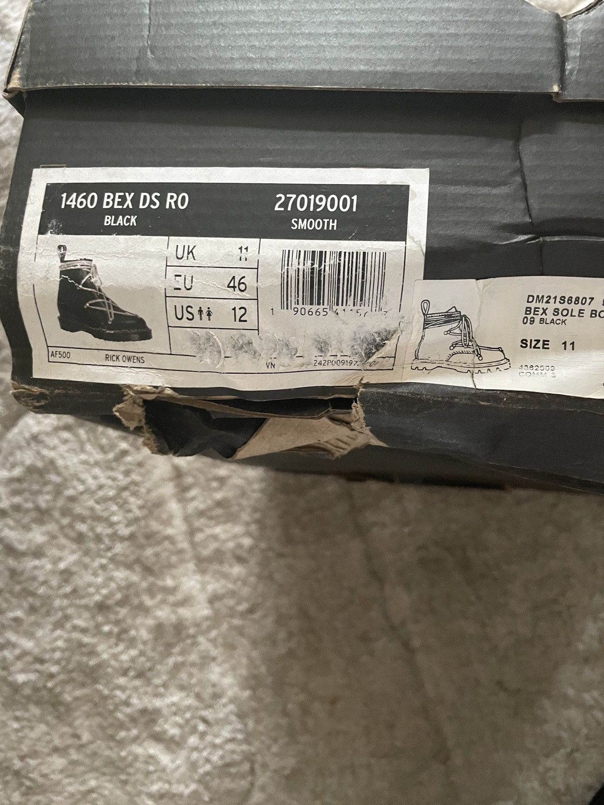 Rick Owens Rick Owens x Doc Martens Lace Boots Size US 12 / EU 45 - 1 Thumbnail