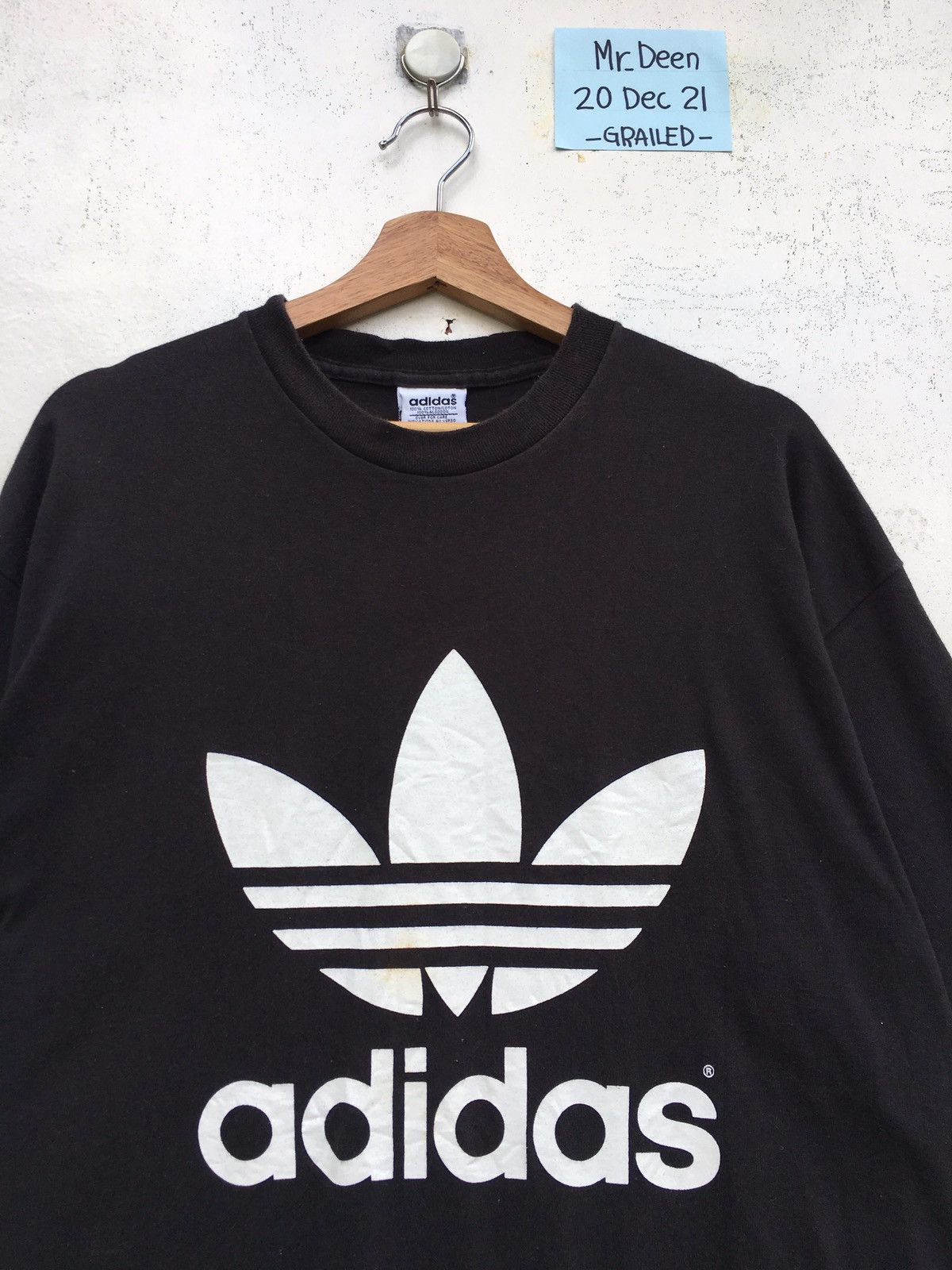 Adidas Rare Vintage Adidas Big Logo Tshirt Size US M / EU 48-50 / 2 - 8 Thumbnail