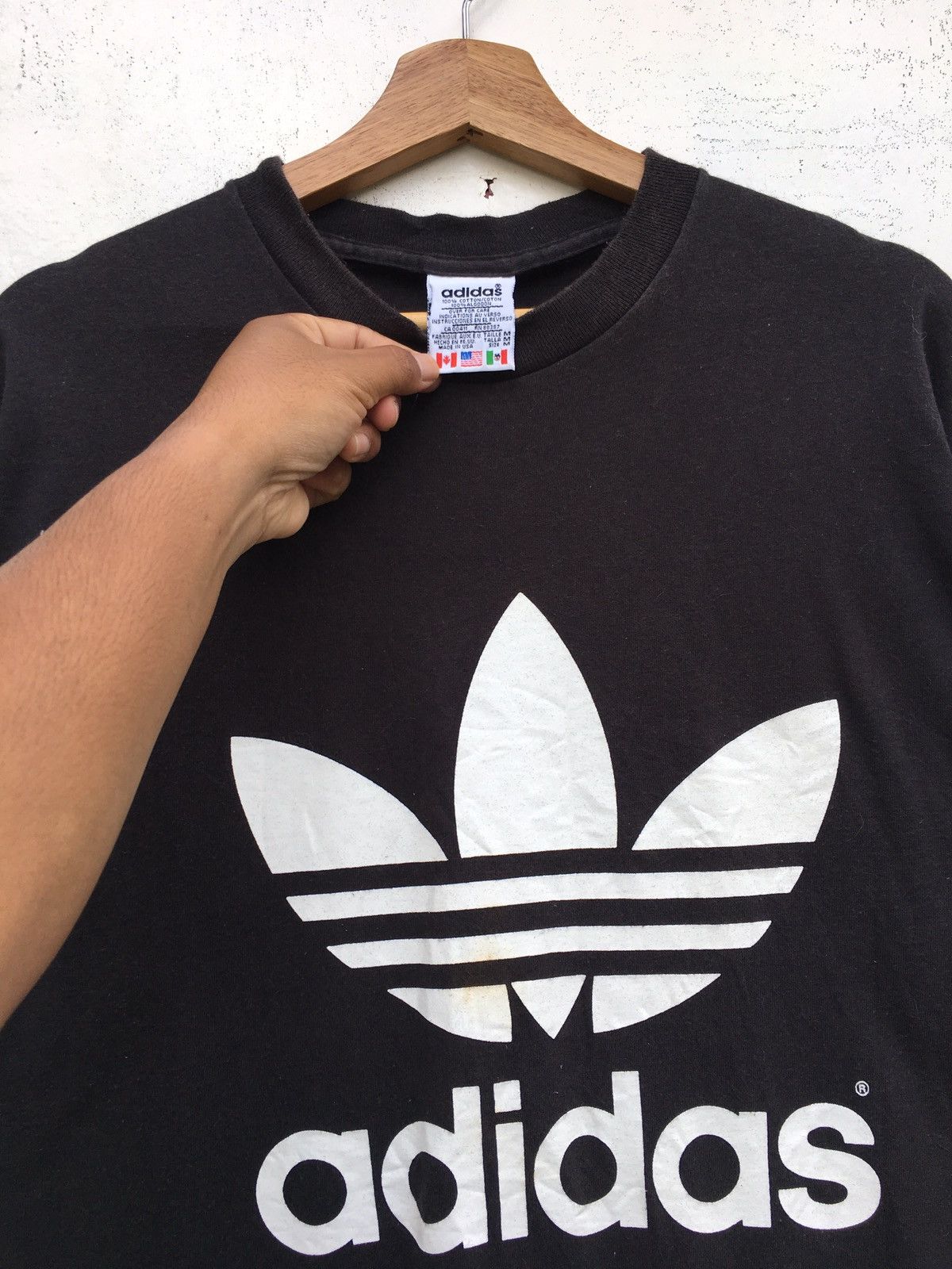 Adidas Rare Vintage Adidas Big Logo Tshirt Size US M / EU 48-50 / 2 - 7 Thumbnail