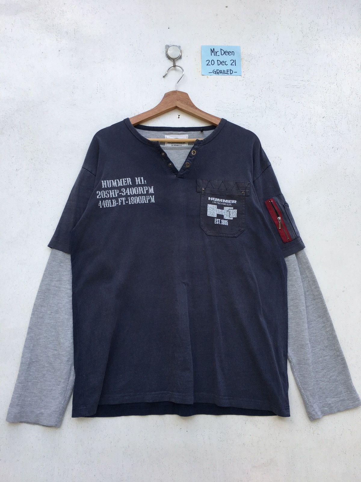 Vintage Rare Vintage Hummer Longsleeve Shirt Size US L / EU 52-54 / 3 - 8 Thumbnail
