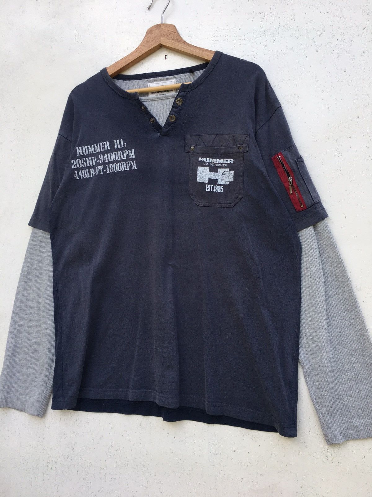 Vintage Rare Vintage Hummer Longsleeve Shirt Size US L / EU 52-54 / 3 - 10 Thumbnail