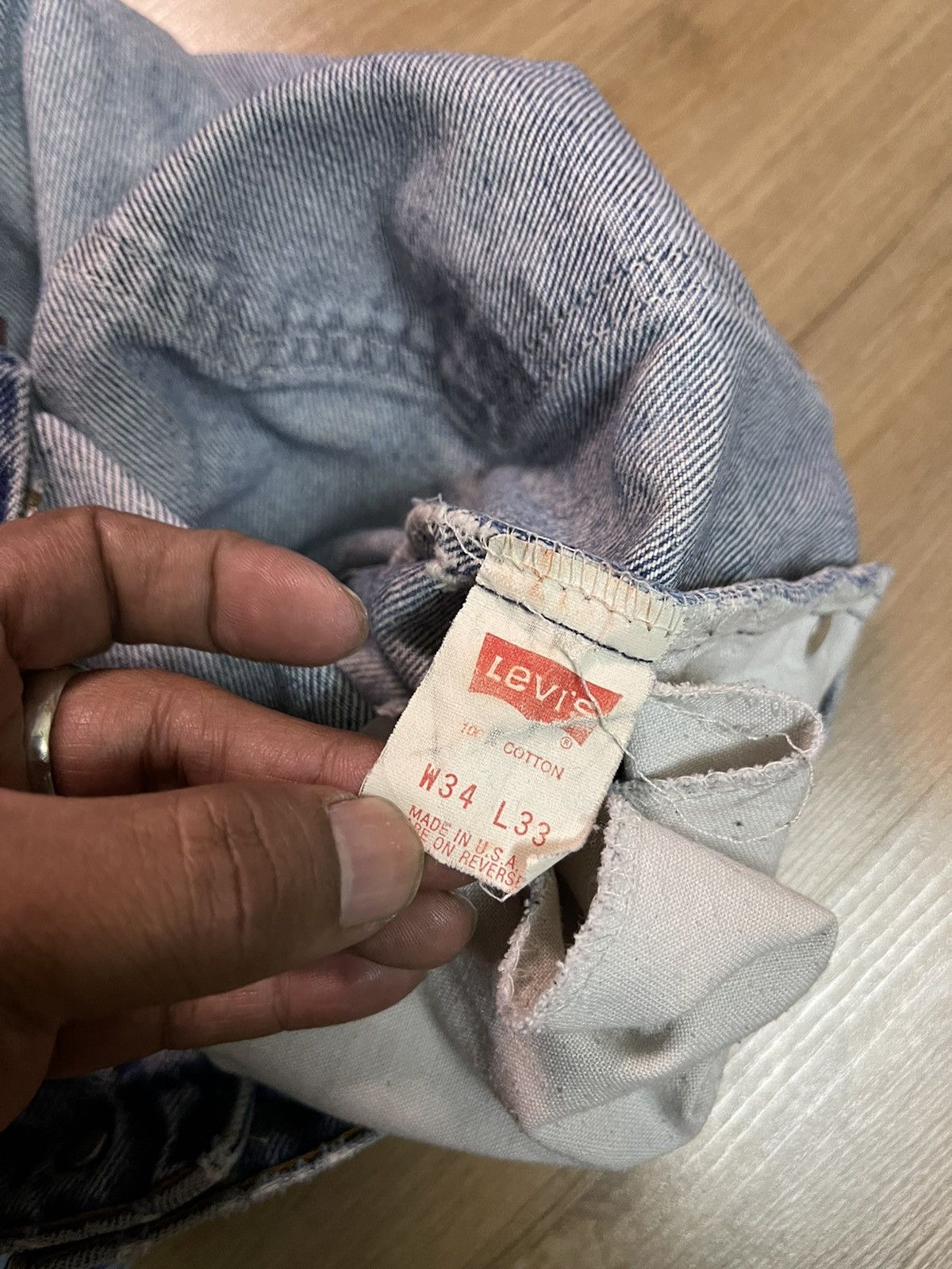 Levi's × Vintage Vintage Distressed Levis 517 jeans w 34 Size US 34 / EU 50 - 4 Thumbnail