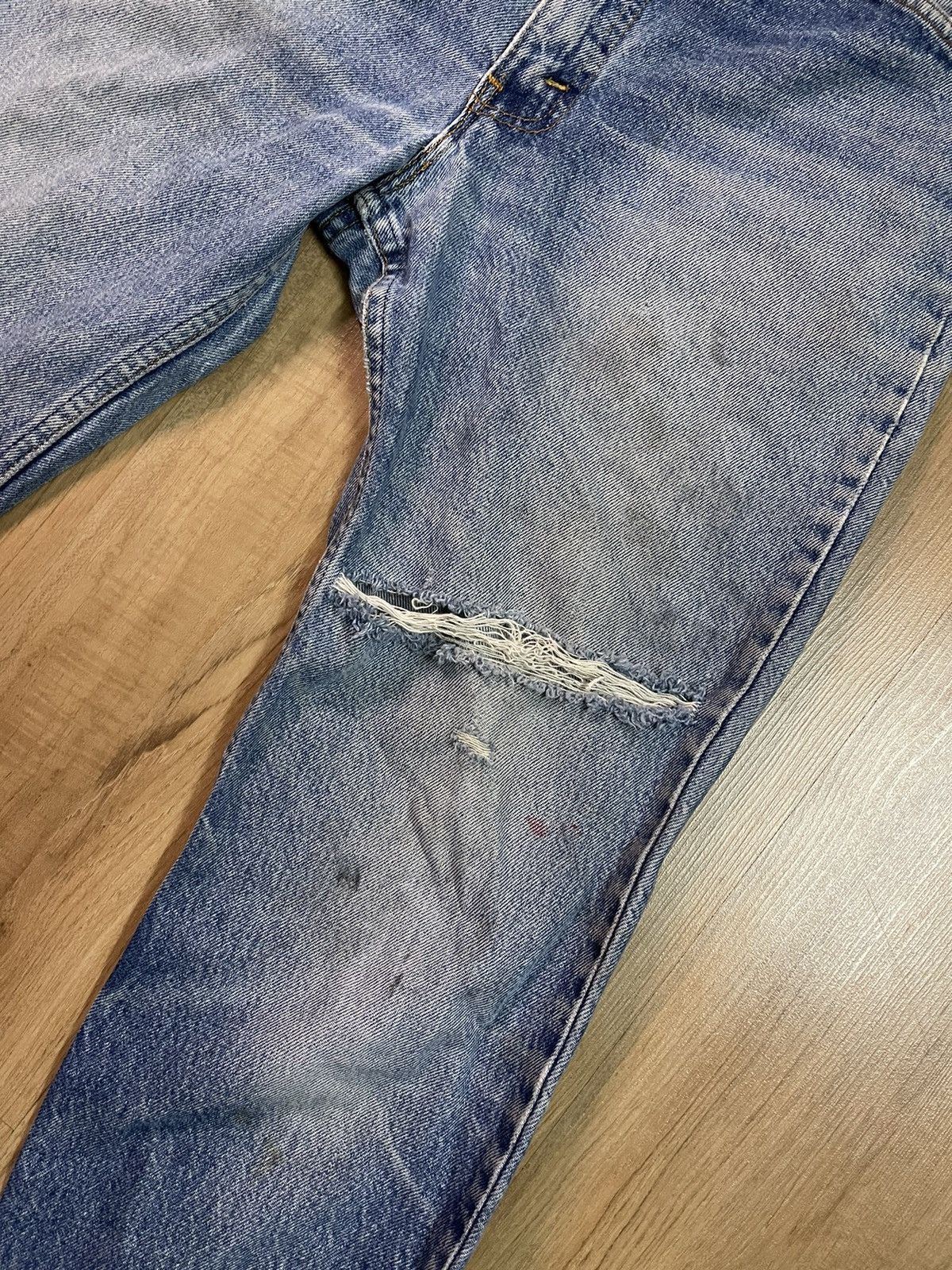 Levi's × Vintage Vintage Distressed Levis 517 jeans w 34 Size US 34 / EU 50 - 2 Thumbnail