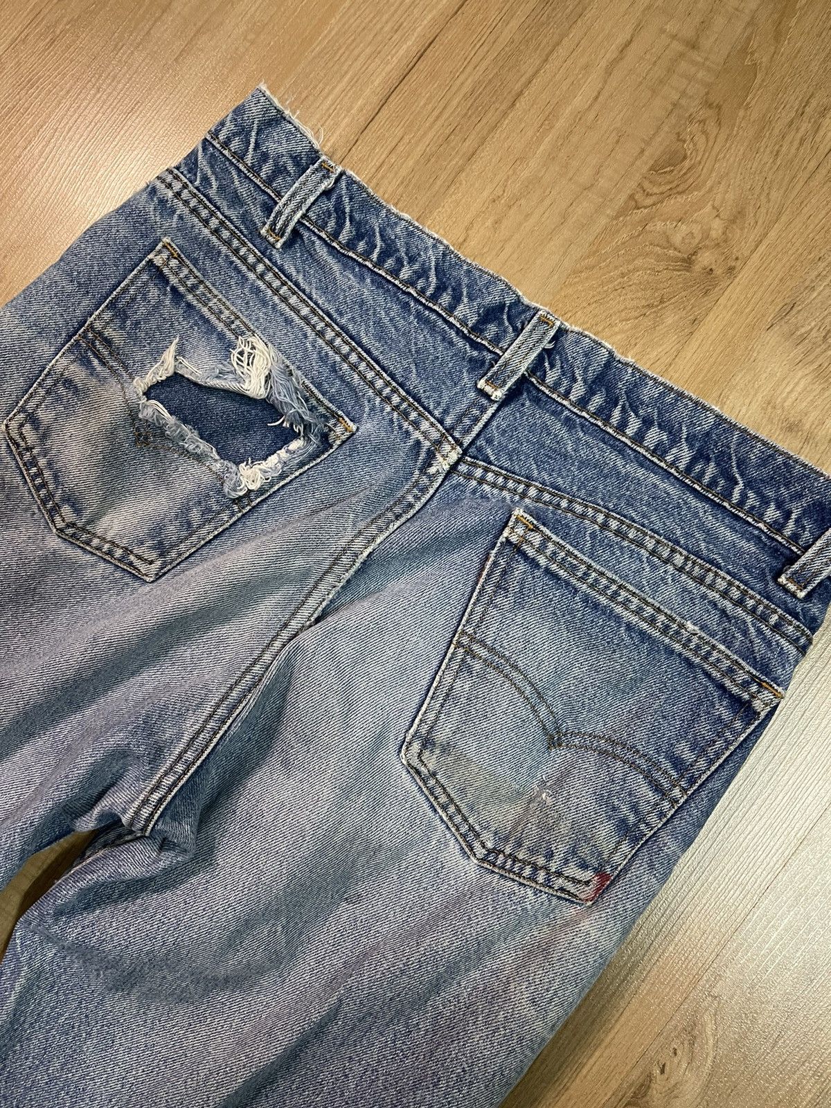 Levi's × Vintage Vintage Distressed Levis 517 jeans w 34 Size US 34 / EU 50 - 5 Thumbnail