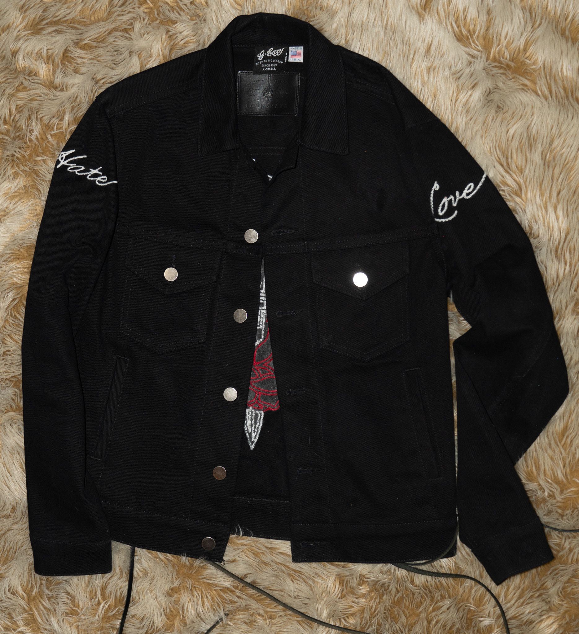 G Eazy Love Hate Denim Jacket Grailed