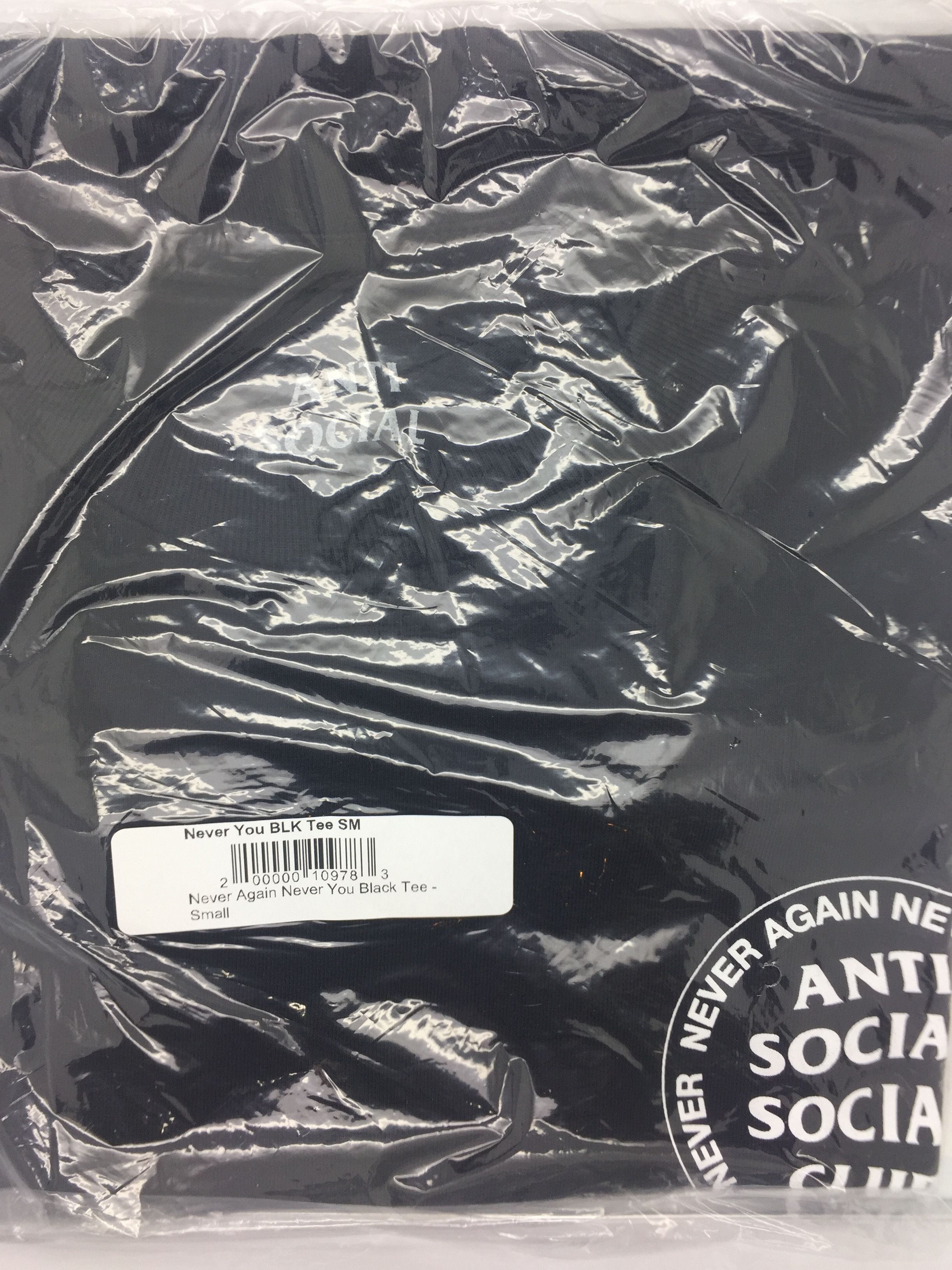 Anti Social Social Club DS White ASSC Never Again Never You Black Tee FTP BAPE KITH Size US S / EU 44-46 / 1 - 2 Thumbnail