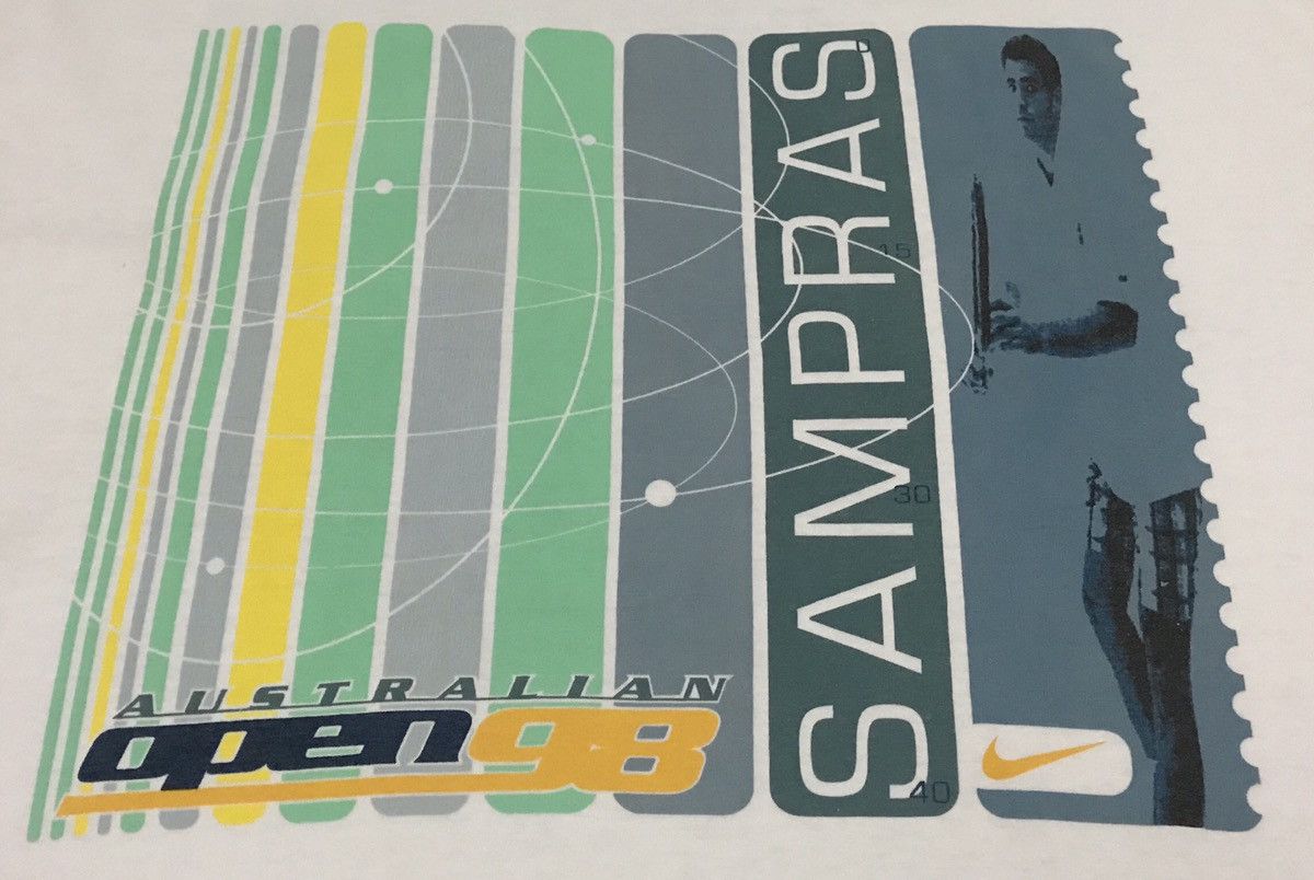 Nike × Vintage Vintage Nike Pete Sampras Australian Open 1998 Tshirt Size US M / EU 48-50 / 2 - 2 Thumbnail