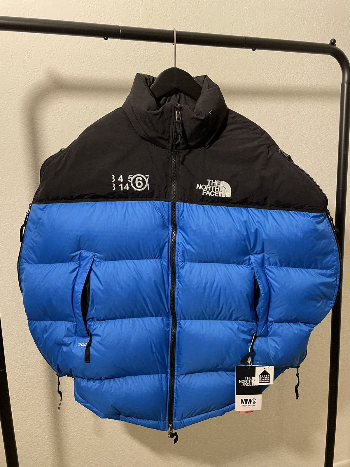 The North Face MM6 the north face collab round puffer vest blue | Grailed