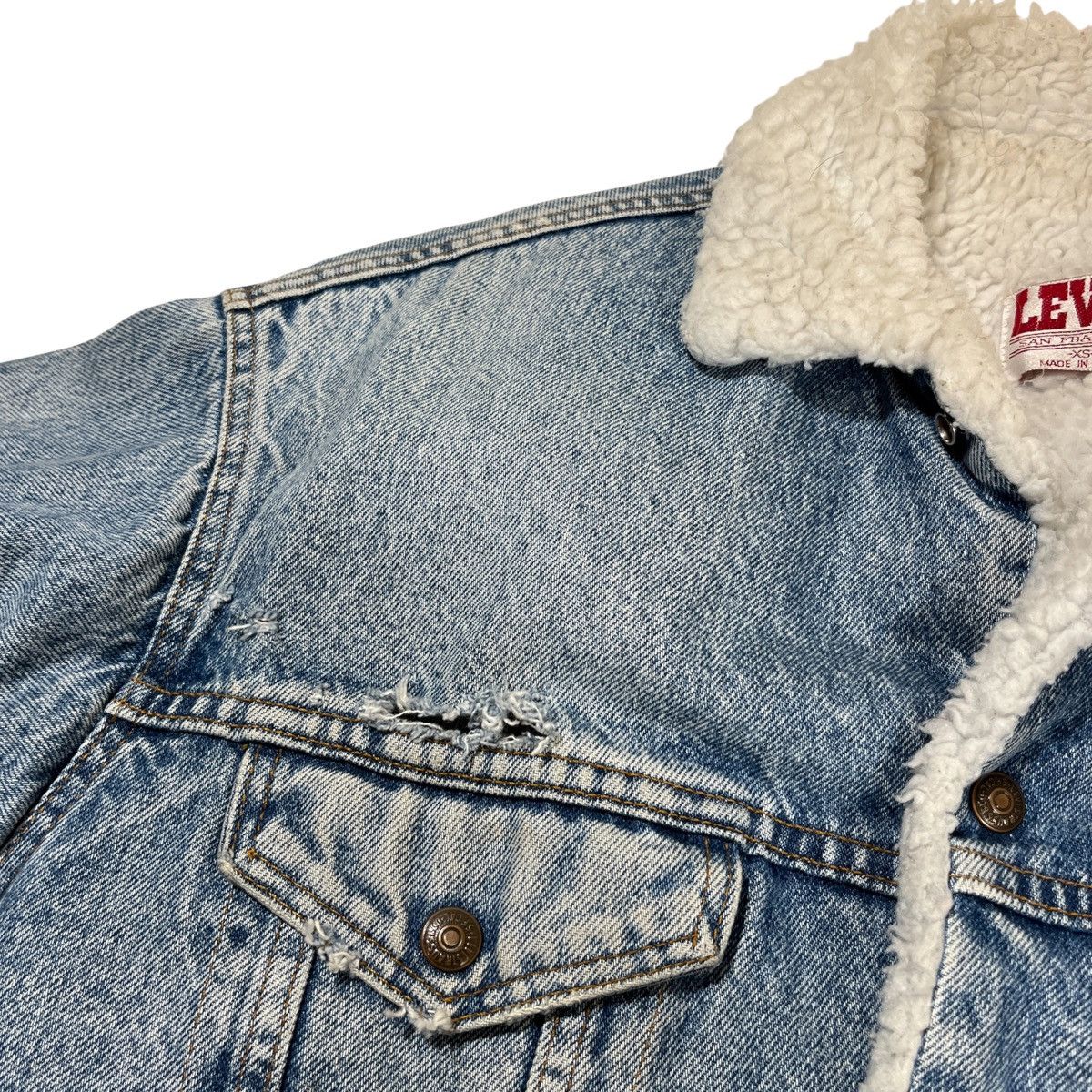Levi's × Vintage Vintage Levi’s Sherpa Lined Denim Jacket Size US S / EU 44-46 / 1 - 5 Thumbnail