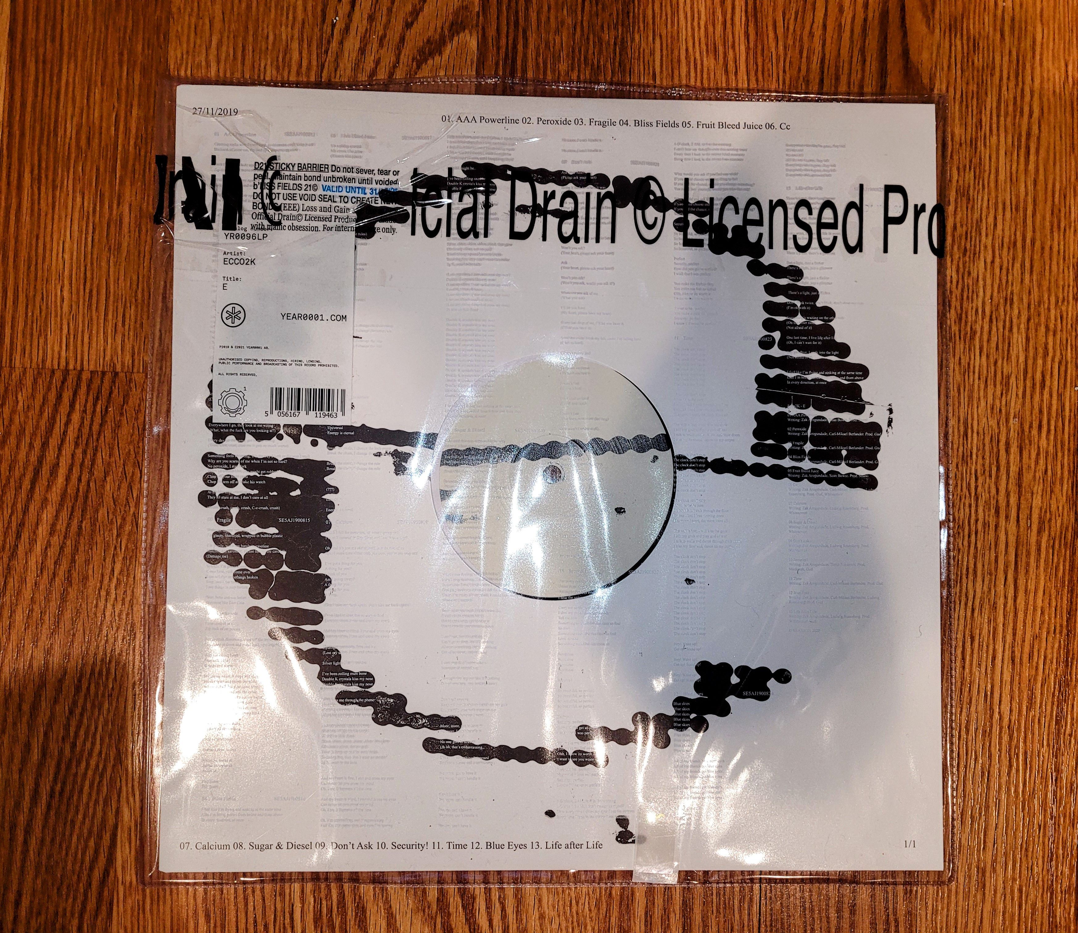 Drain Gang × Ecco × Sad Boys Ecco2k - E LP Vinyl (With Poster) | Grailed