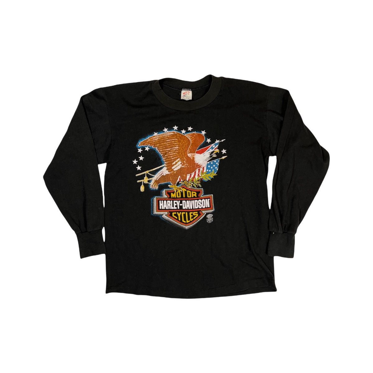 Harley Davidson × Vintage 90s Harley Davidson Eagle Longsleeve Shirt Size US S / EU 44-46 / 1 - 1 Thumbnail