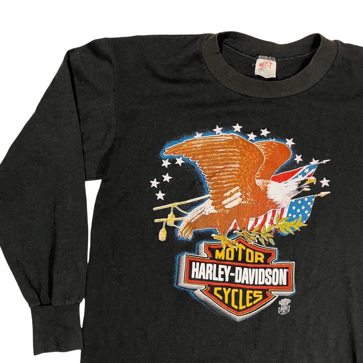 Harley Davidson × Vintage 90s Harley Davidson Eagle Longsleeve Shirt Size US S / EU 44-46 / 1 - 2 Thumbnail