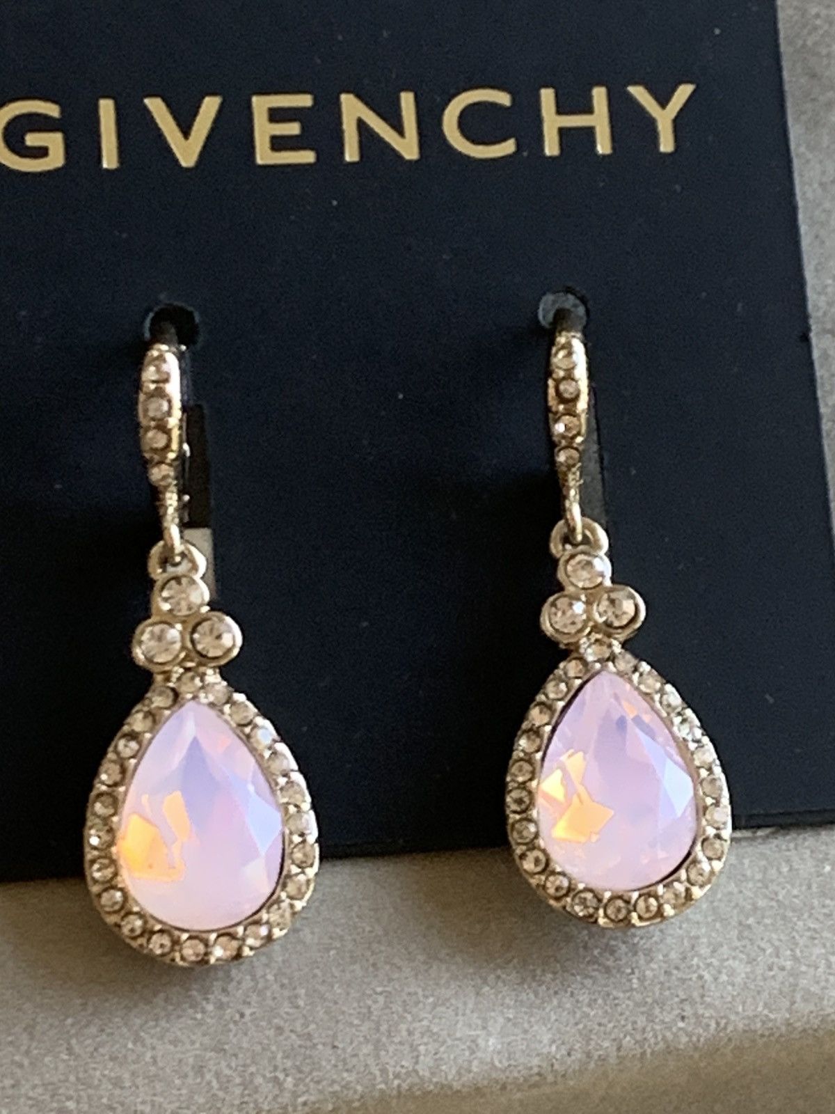 Designer × Givenchy × Jewelry *RARE* New Givenchy Tear Drop Crystal Earrings Size ONE SIZE - 2 Thumbnail