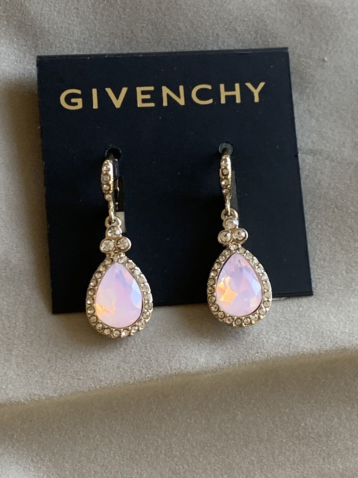 Designer × Givenchy × Jewelry *RARE* New Givenchy Tear Drop Crystal Earrings Size ONE SIZE - 1 Thumbnail