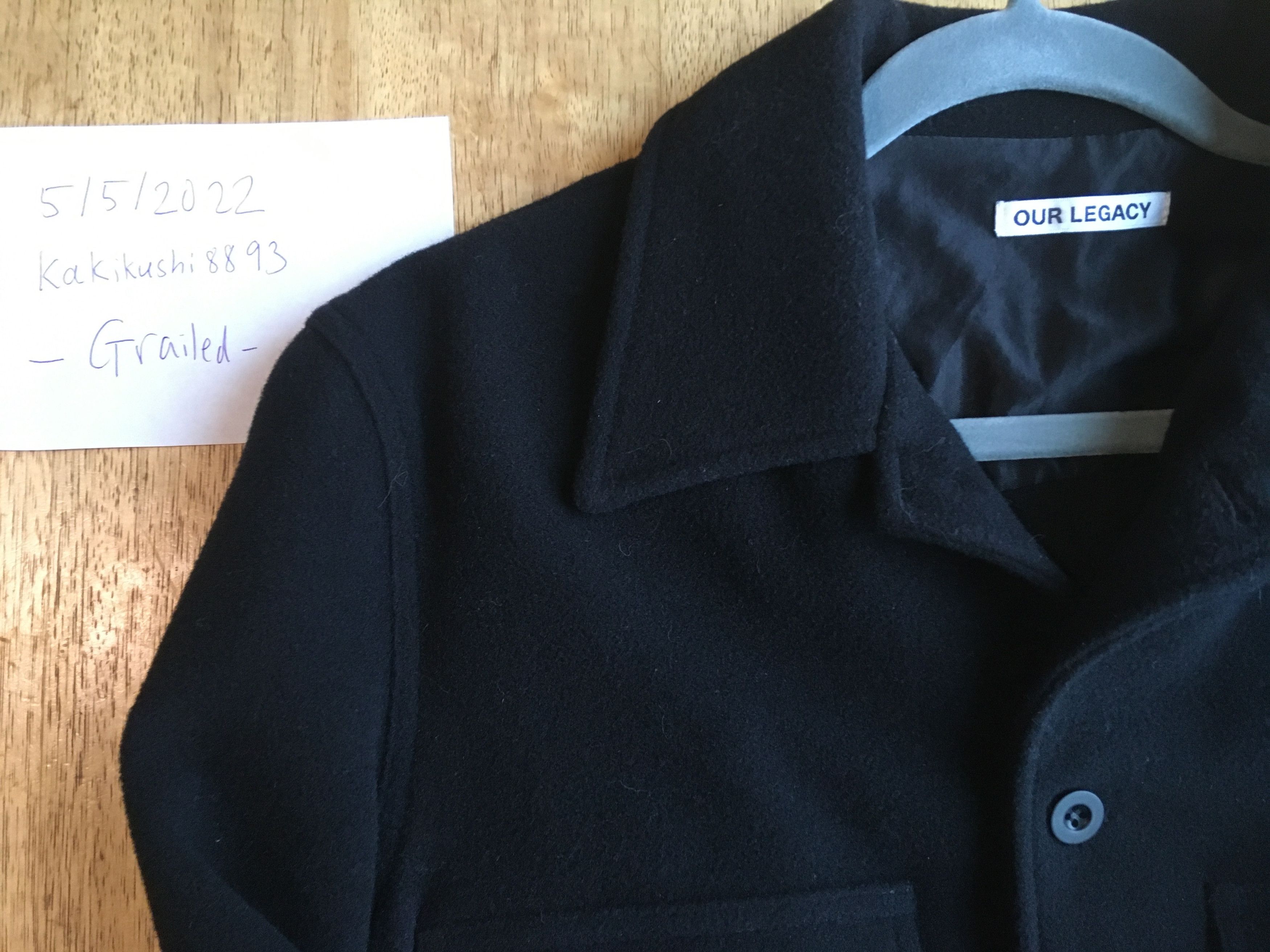 Our Legacy Our Legacy Wool Loan Jacket Black Melton | Grailed