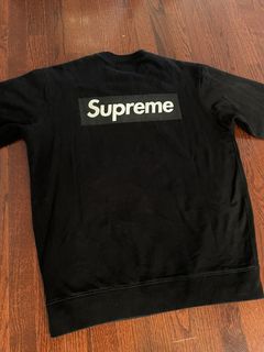 Supreme 17fw Supreme blocked big logo hoodie black white medium