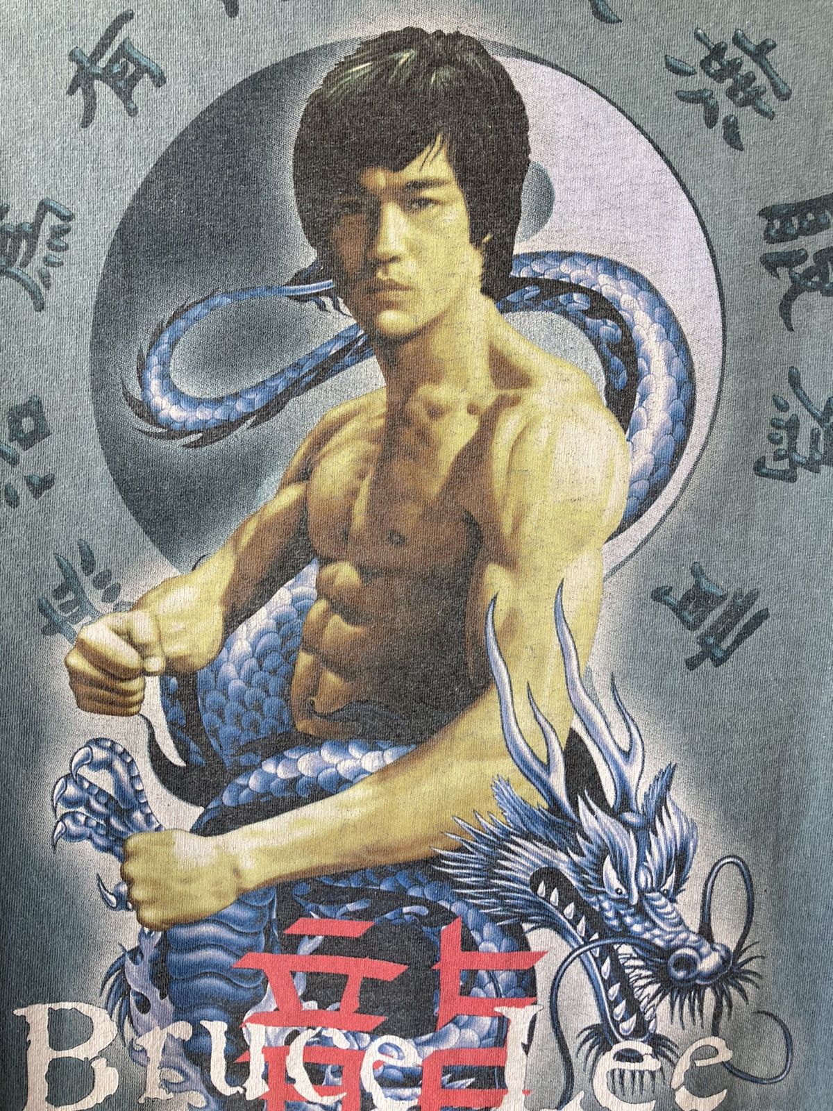 Vintage Vintage 90s Bruce Lee The Dragon movie promo tee Size US XL / EU 56 / 4 - 6 Thumbnail