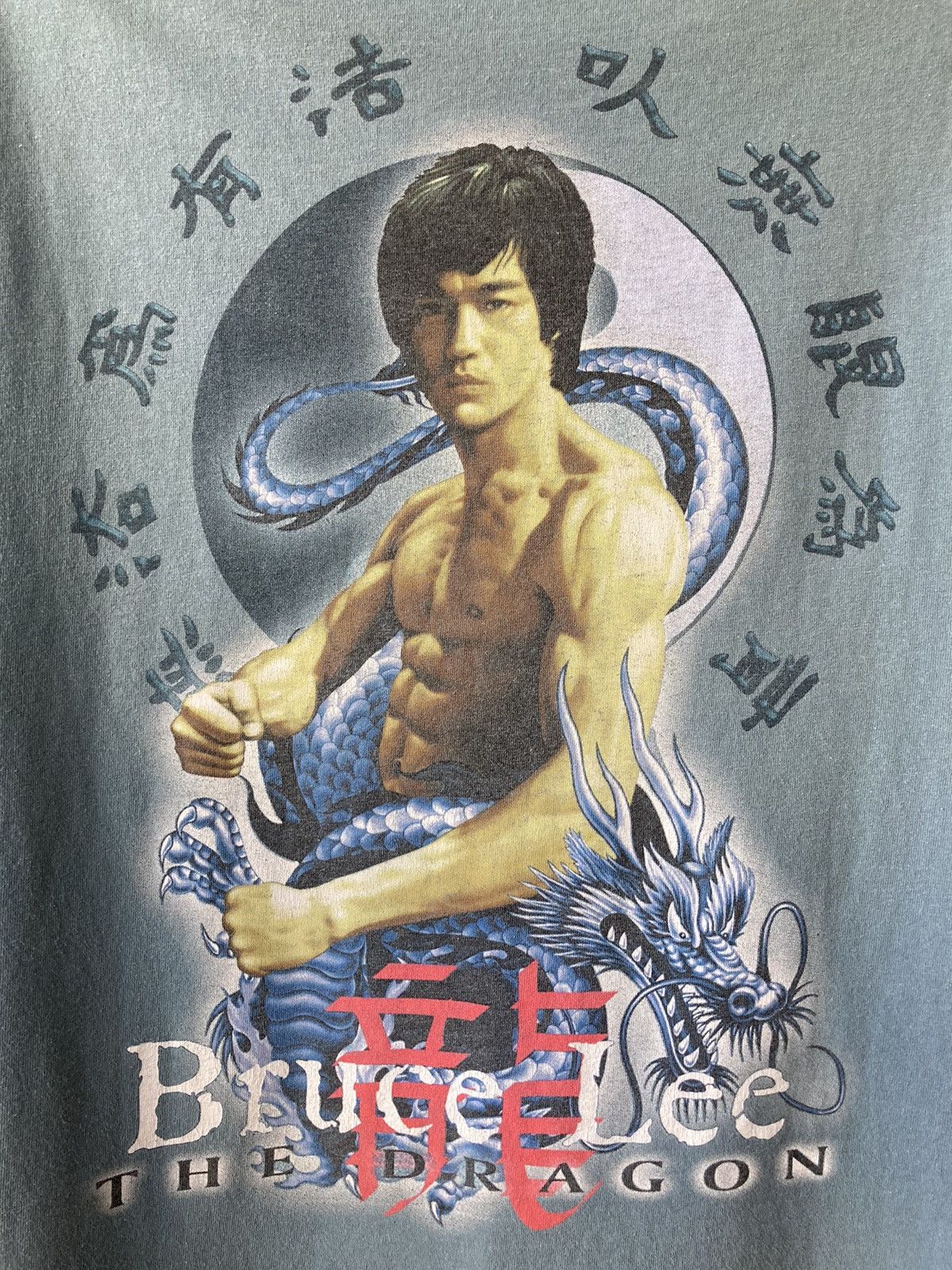 Vintage Vintage 90s Bruce Lee The Dragon movie promo tee Size US XL / EU 56 / 4 - 5 Thumbnail