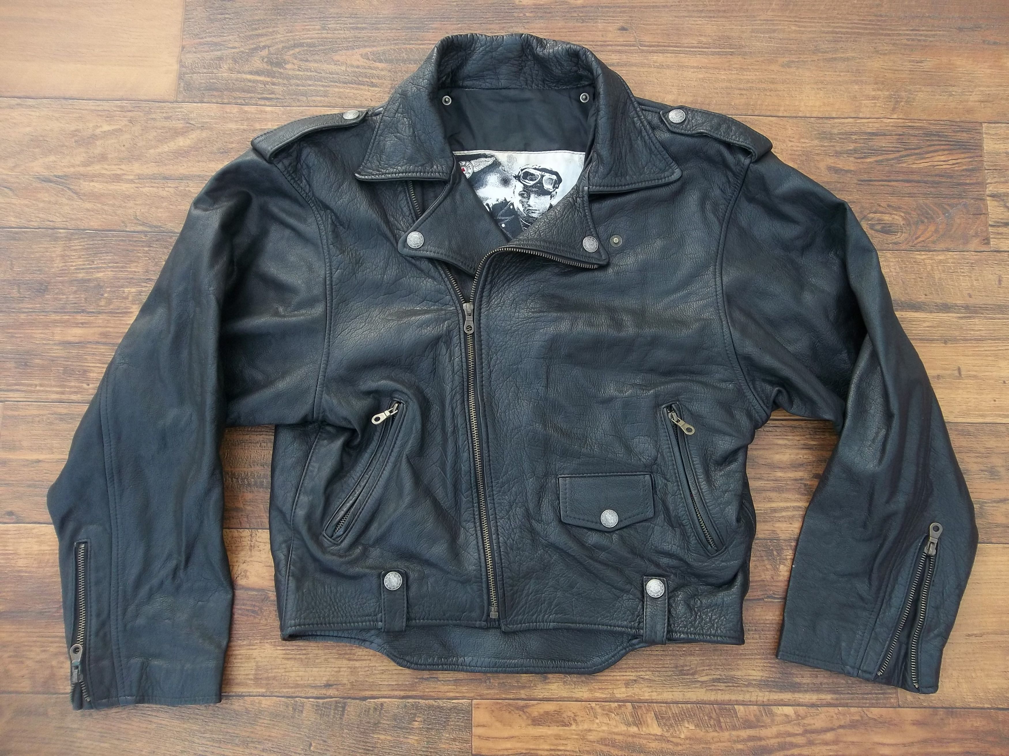 Vintage Vintage Bosi Classic Brando Harley Biker Leather Jacket | Grailed