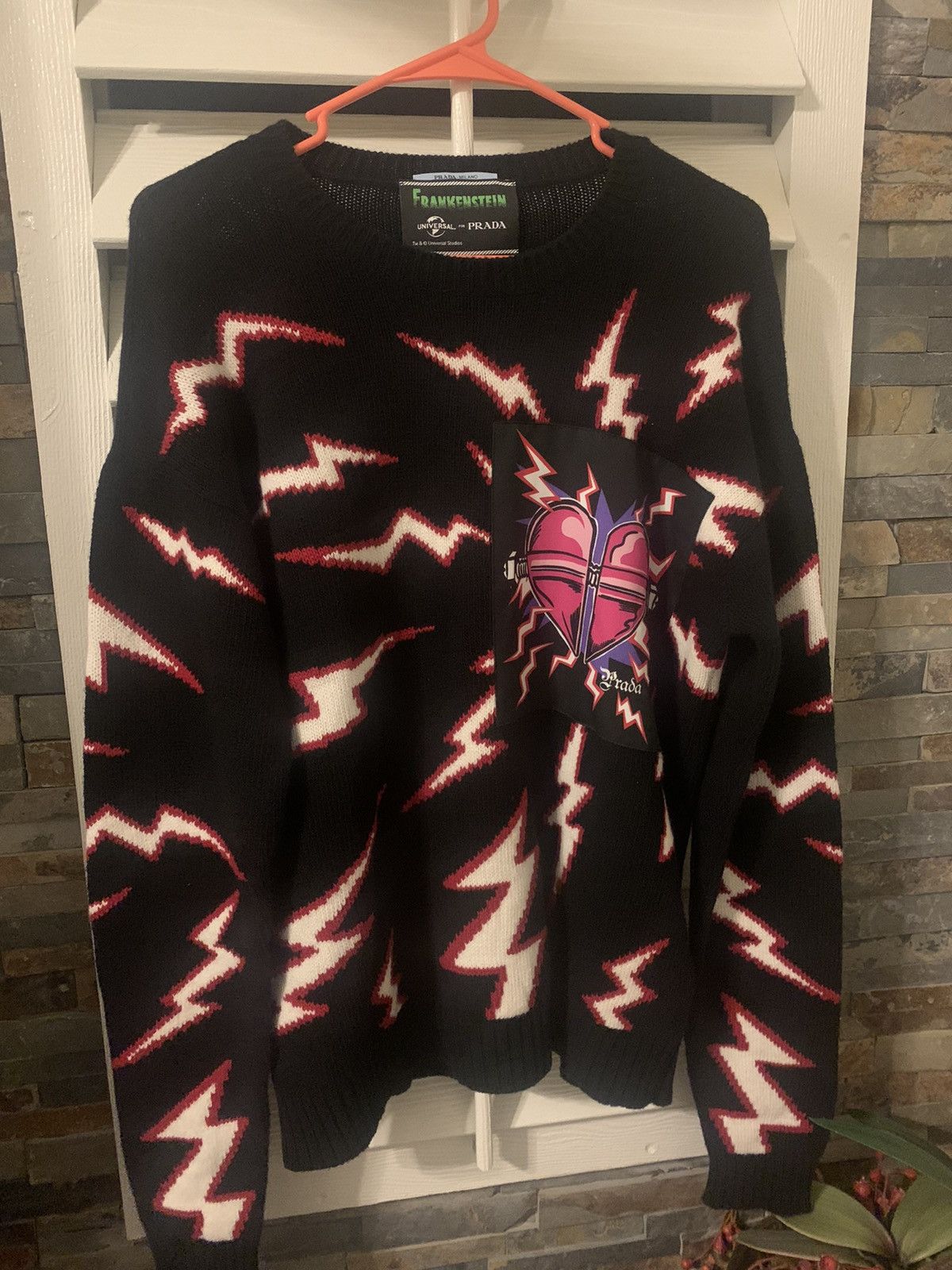 Prada Prada Frankenstein Lightning Bolt Sweater | Grailed