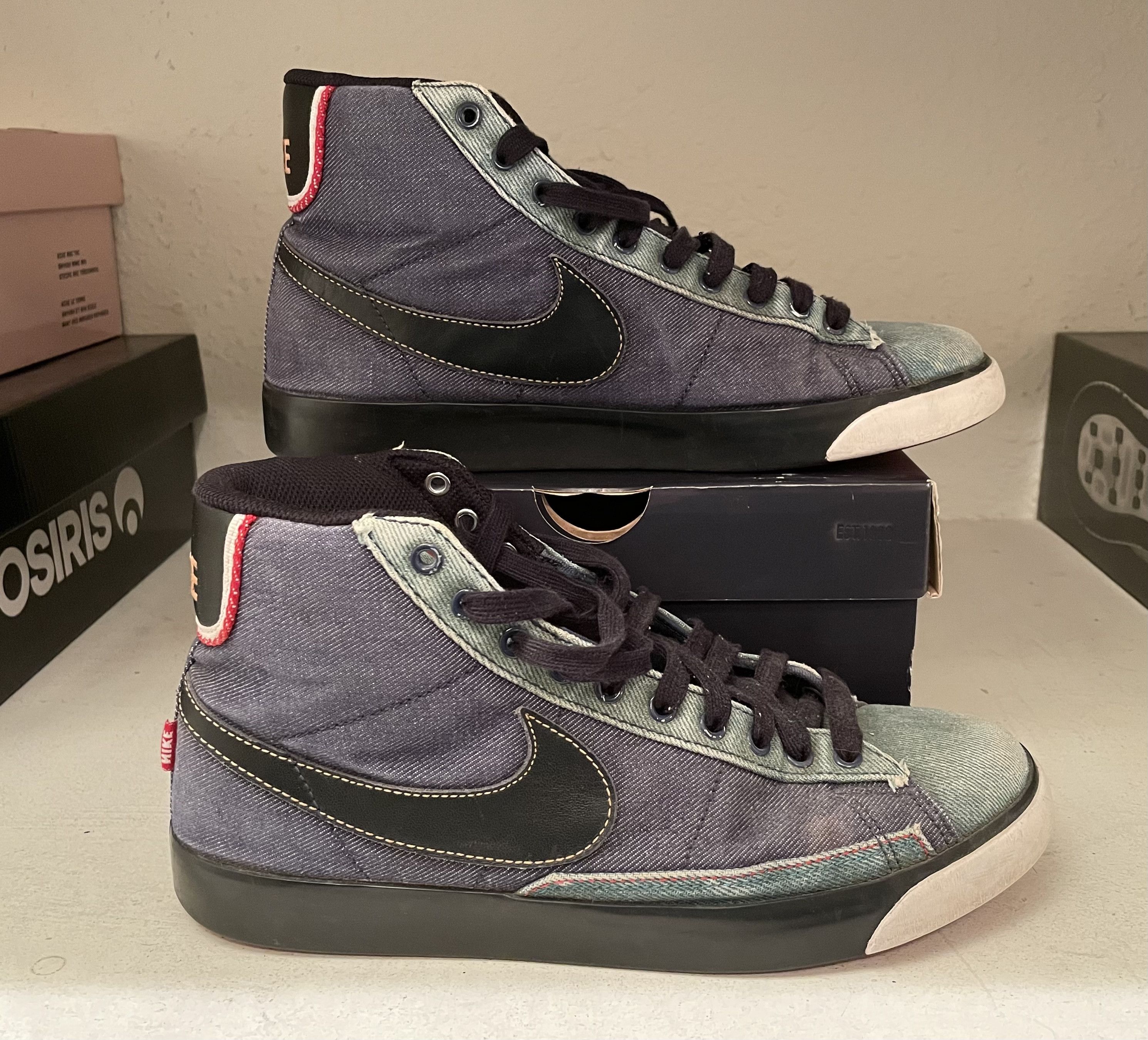selvedge denim nike blazers
