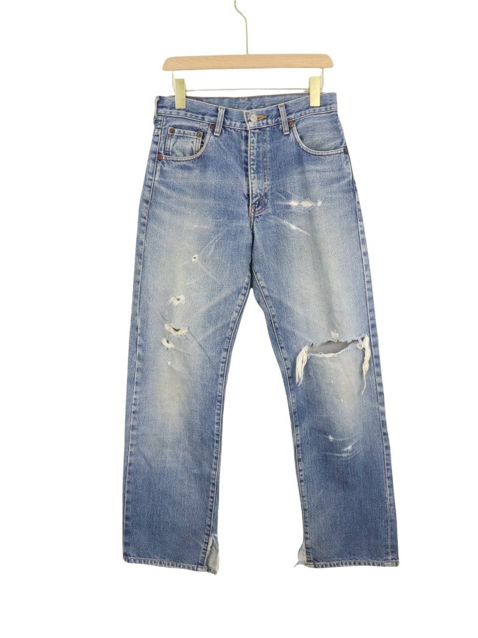 image of Levis x Levis Vintage Clothing Lvc 502-Xx (Big E) Vtg. Selvedge Distressed Denim Pant (Size 28)