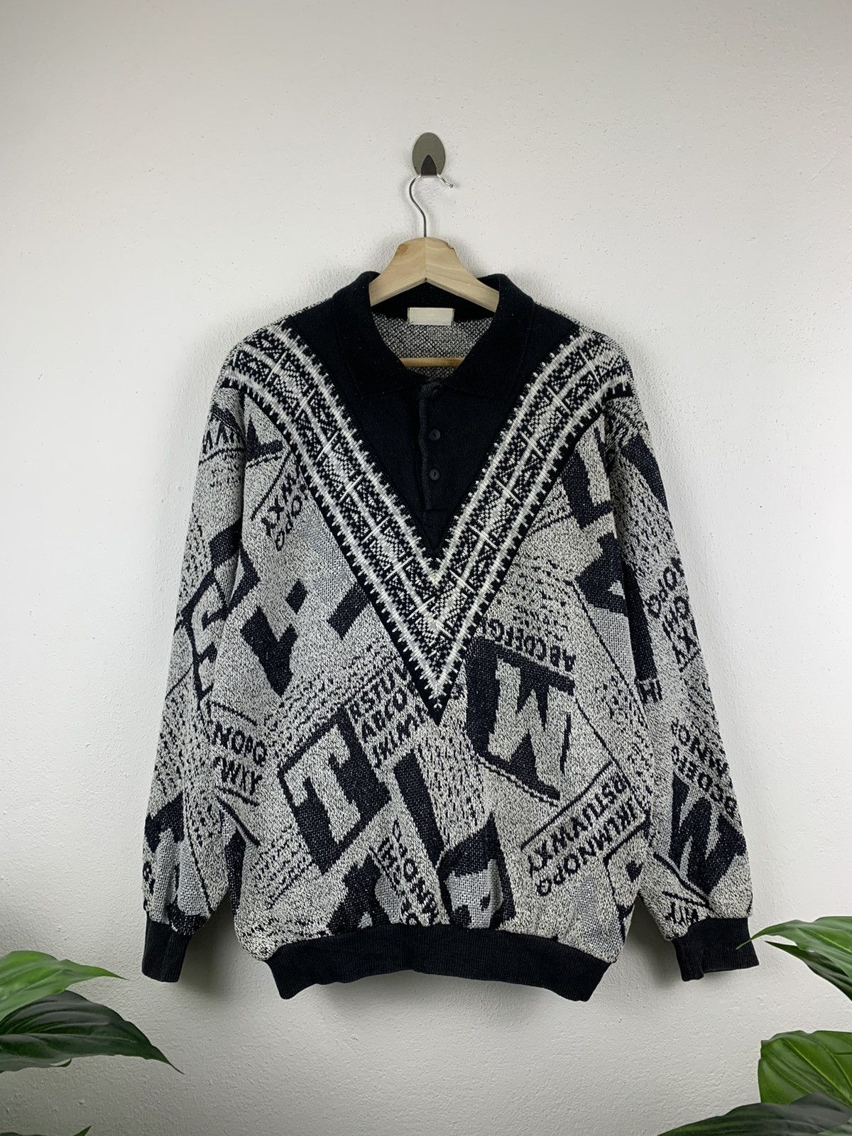 Japanese Brand × Vintage VINTAGE CAMPUS UNIVERSITY KNITWEAR COLLAR SWEATSHIRT Size US M / EU 48-50 / 2 - 1 Thumbnail