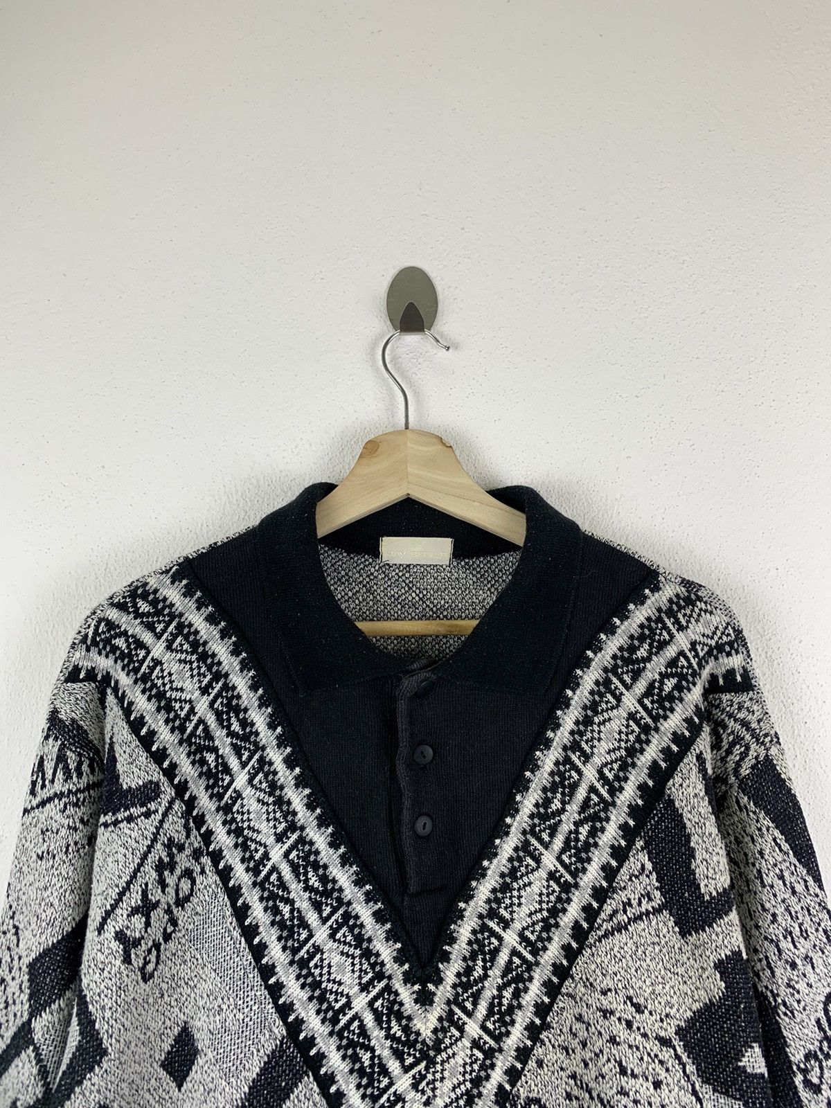 Japanese Brand × Vintage VINTAGE CAMPUS UNIVERSITY KNITWEAR COLLAR SWEATSHIRT Size US M / EU 48-50 / 2 - 2 Thumbnail