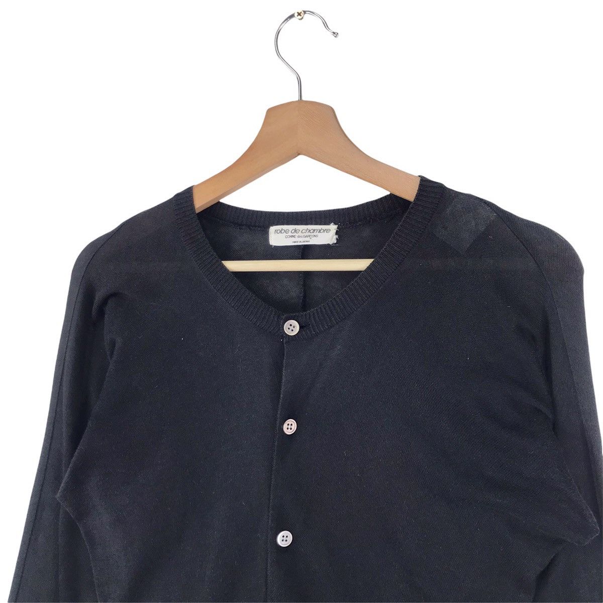 Comme des Garcons Robe De Chambre Distressed Crop Top Cardigan Size M / US 6-8 / IT 42-44 - 4 Thumbnail