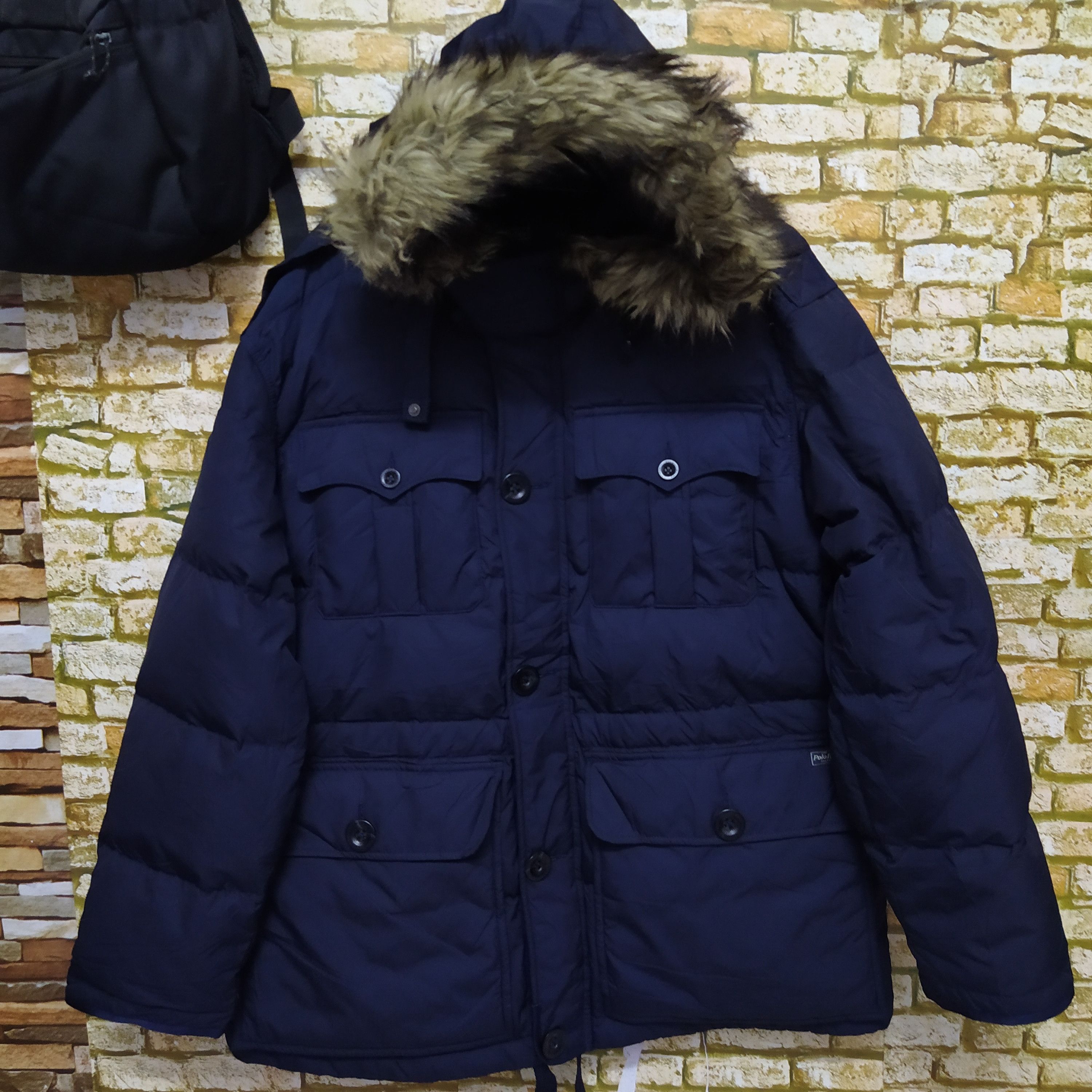 Polo Ralph Lauren × Vintage 90s POLO RALPH LAUREN PUFFLE JACKET FUR (D561) Size US XL / EU 56 / 4 - 1 Thumbnail